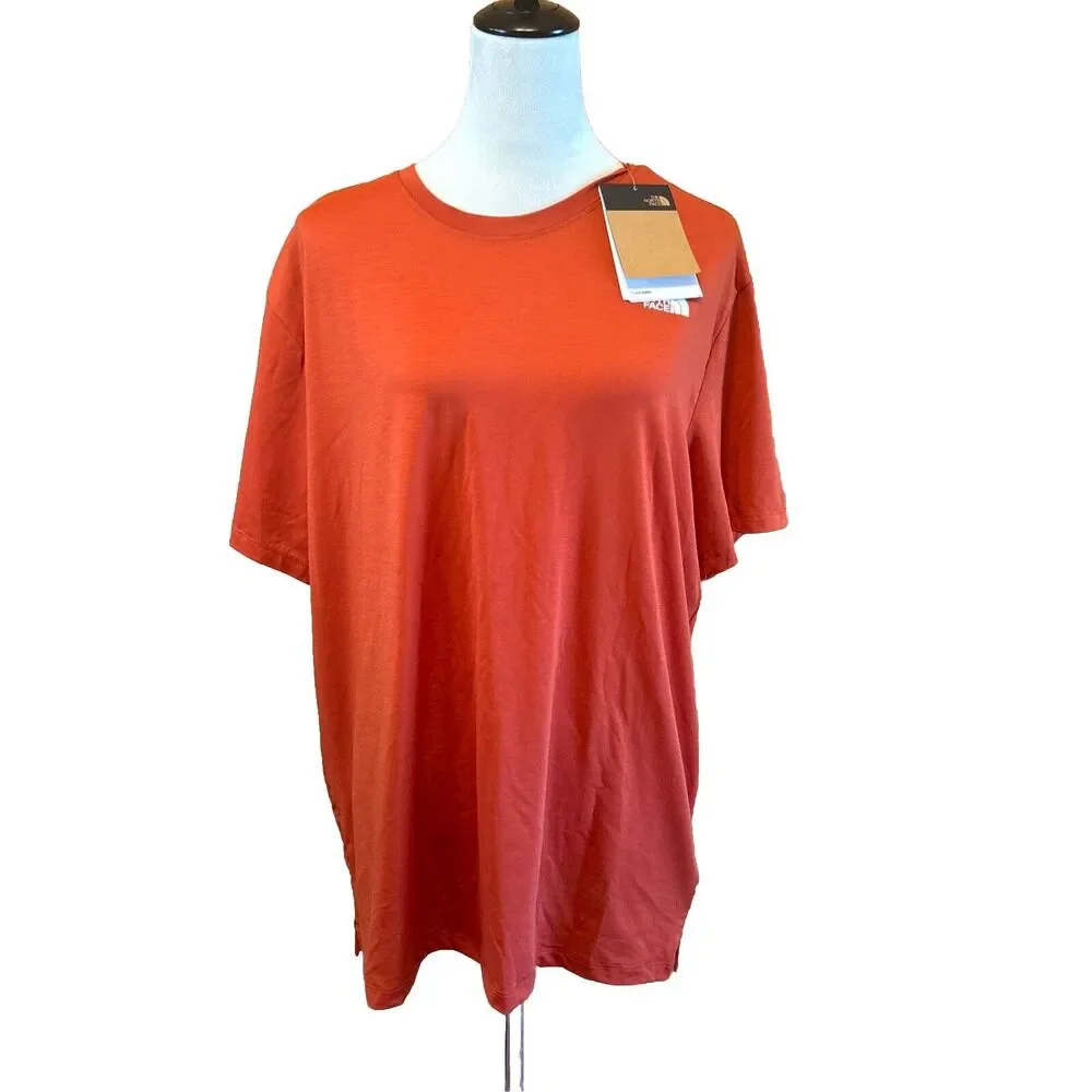 The North Face Men's XL Wander Sun Tee Shirt Orange UPF40 NWT Hiking Pullover