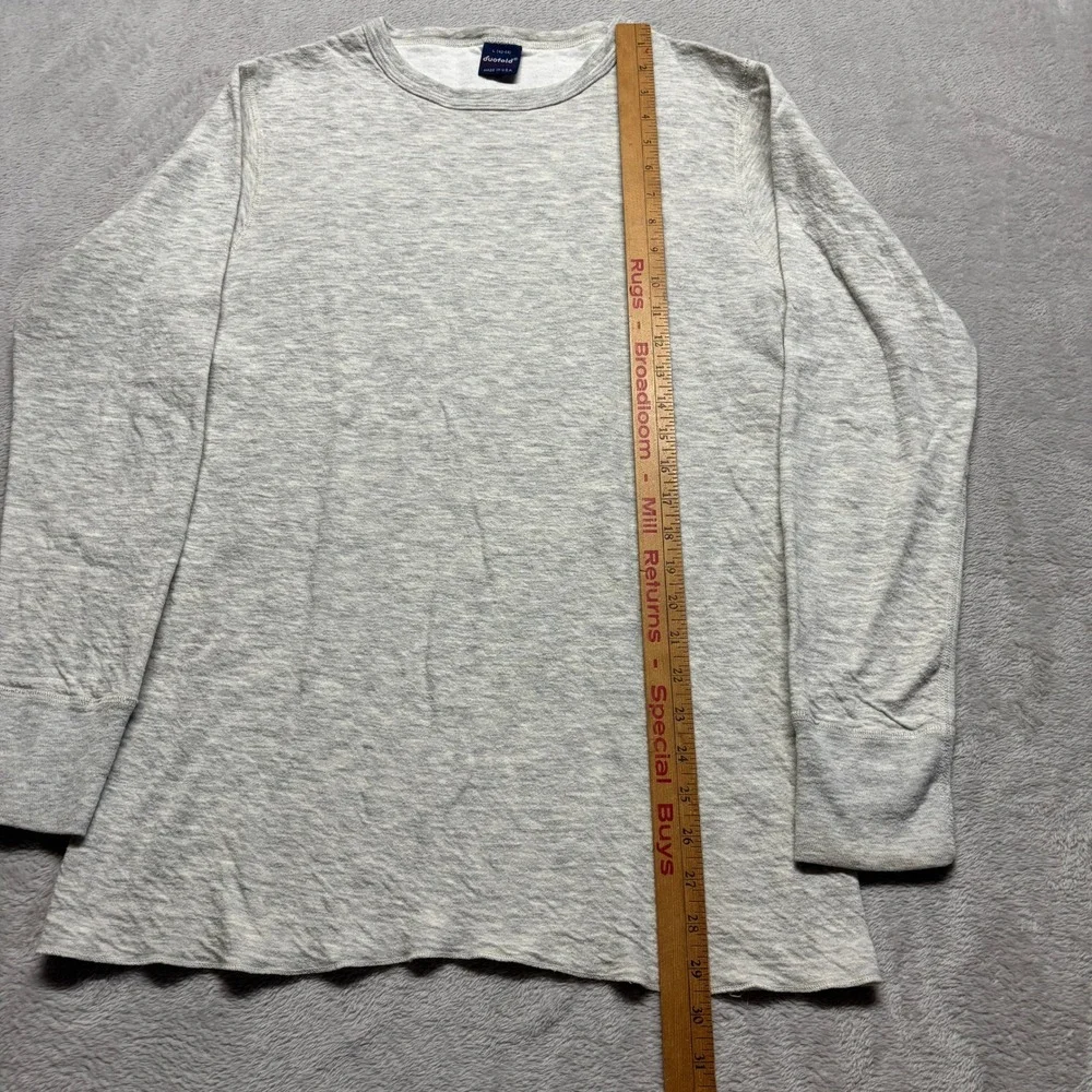 VTG Duofold Thermal Base Layer Shirt Heather Gray USA Mens L 42-44 Wool Blend
