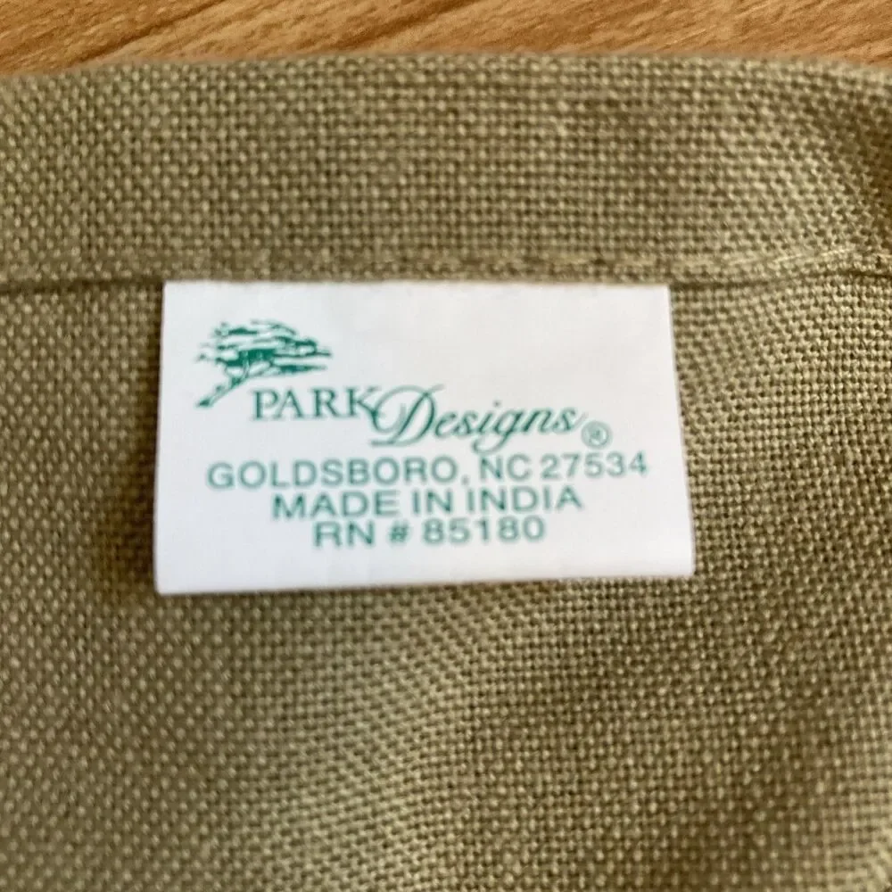 Cotton Kitchen Towel Pumpkin Embroidery Park Designs Fall Autumn Cottagecore