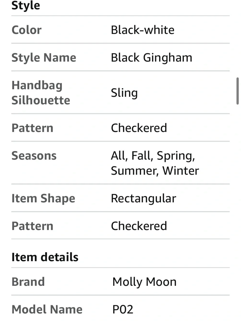Molly moon new tag