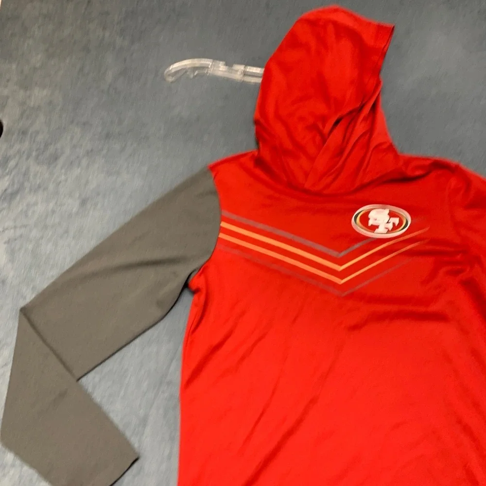 San Francisco 49ers Hoodie Womens M Red Nike Football NFL Long Sleeve Pullover