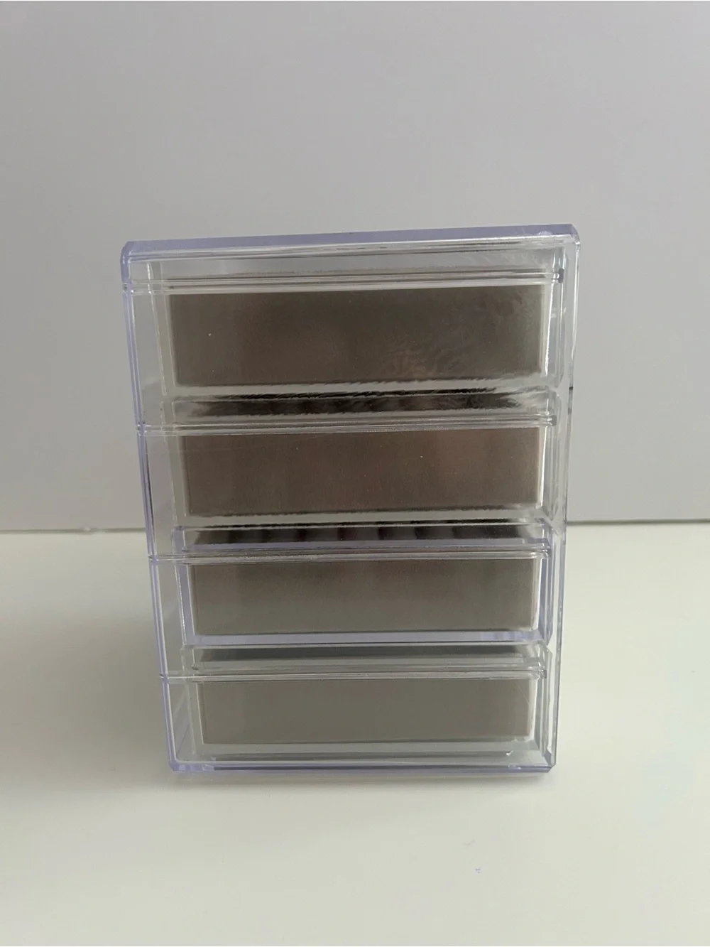 Clear Plastic Drawer Organizer with Brown Drawers - Home Storage & Organization
