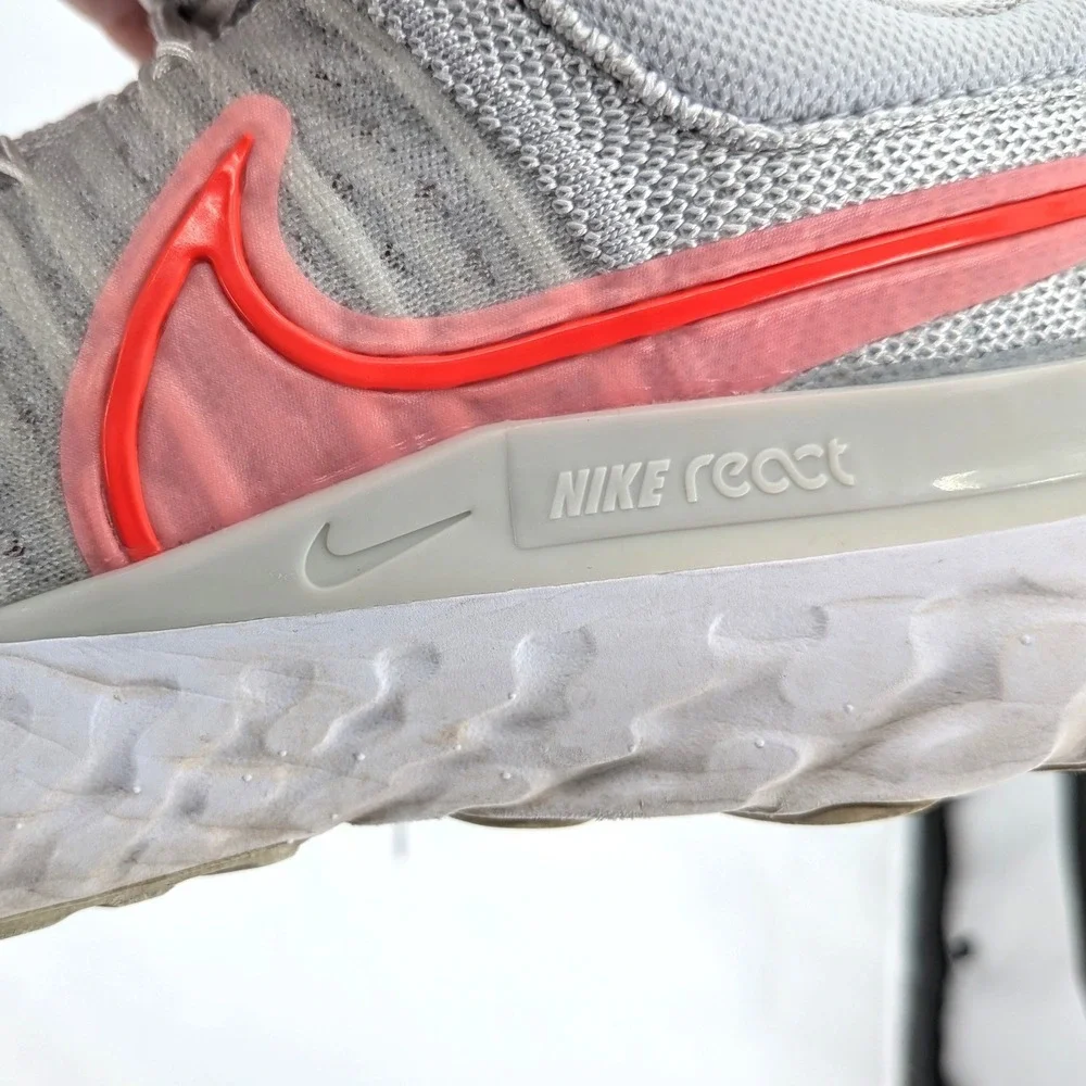 Athleisure Running Nike React Infinity Flyknit Gray Coral Trainers 7.5‎