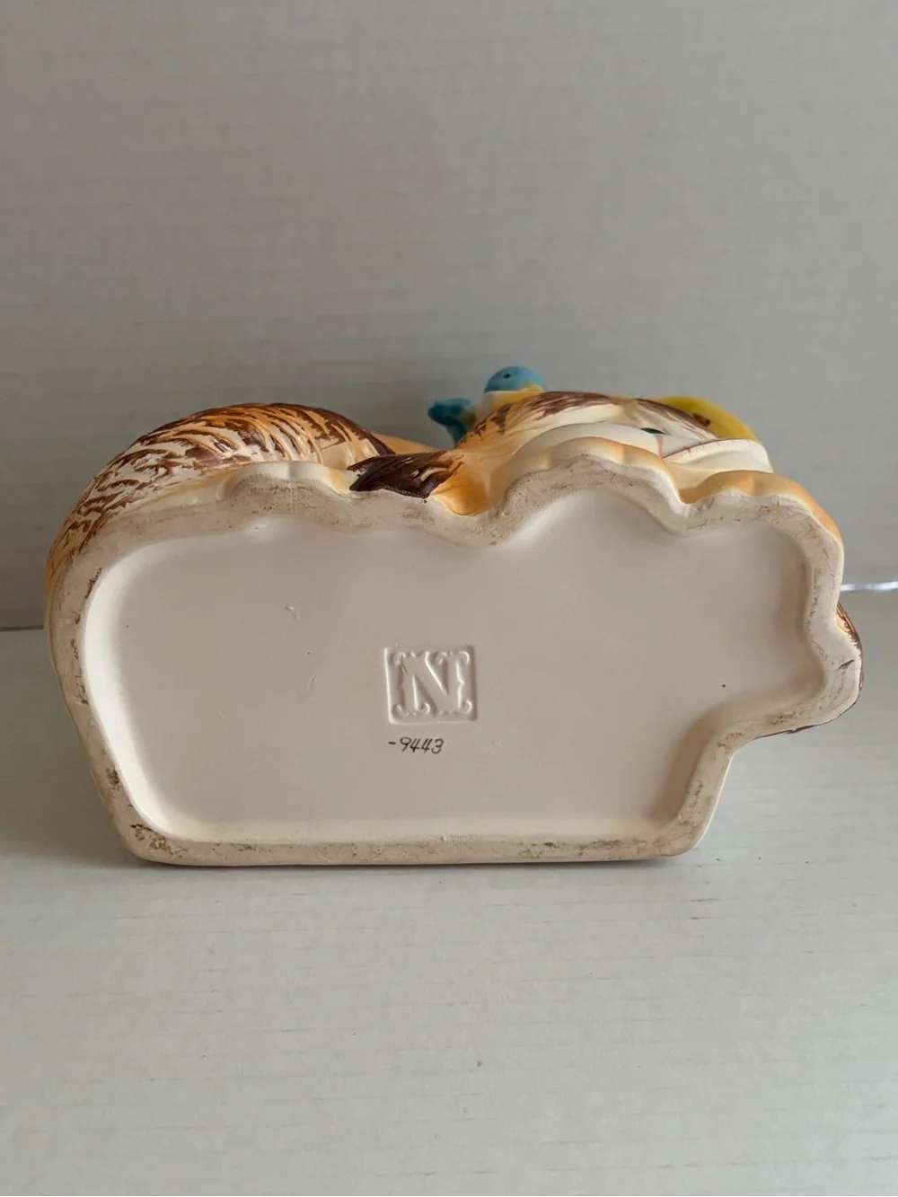 Vintage Cute Ceramic Puppy Planter with 