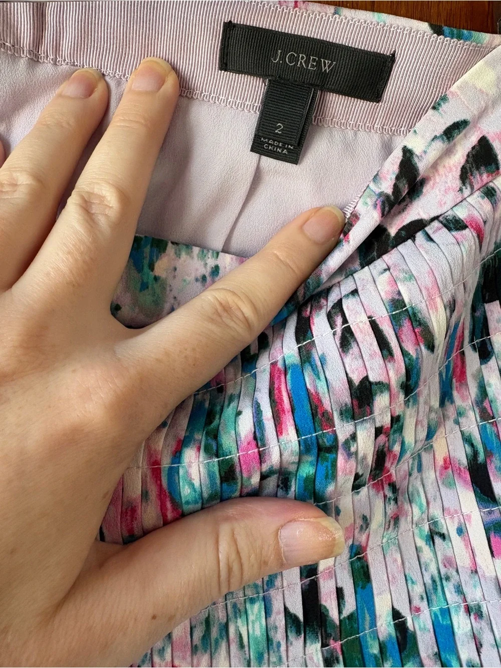 JCrew: Pleated Tiered Abstract Floral Print Skirt
