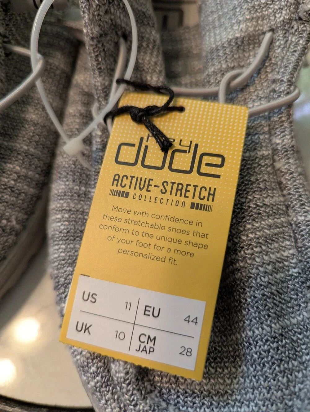 NWT Hey Dude Menswally Stretch  Platinum Mix Knit Blend Shoes Sz11
