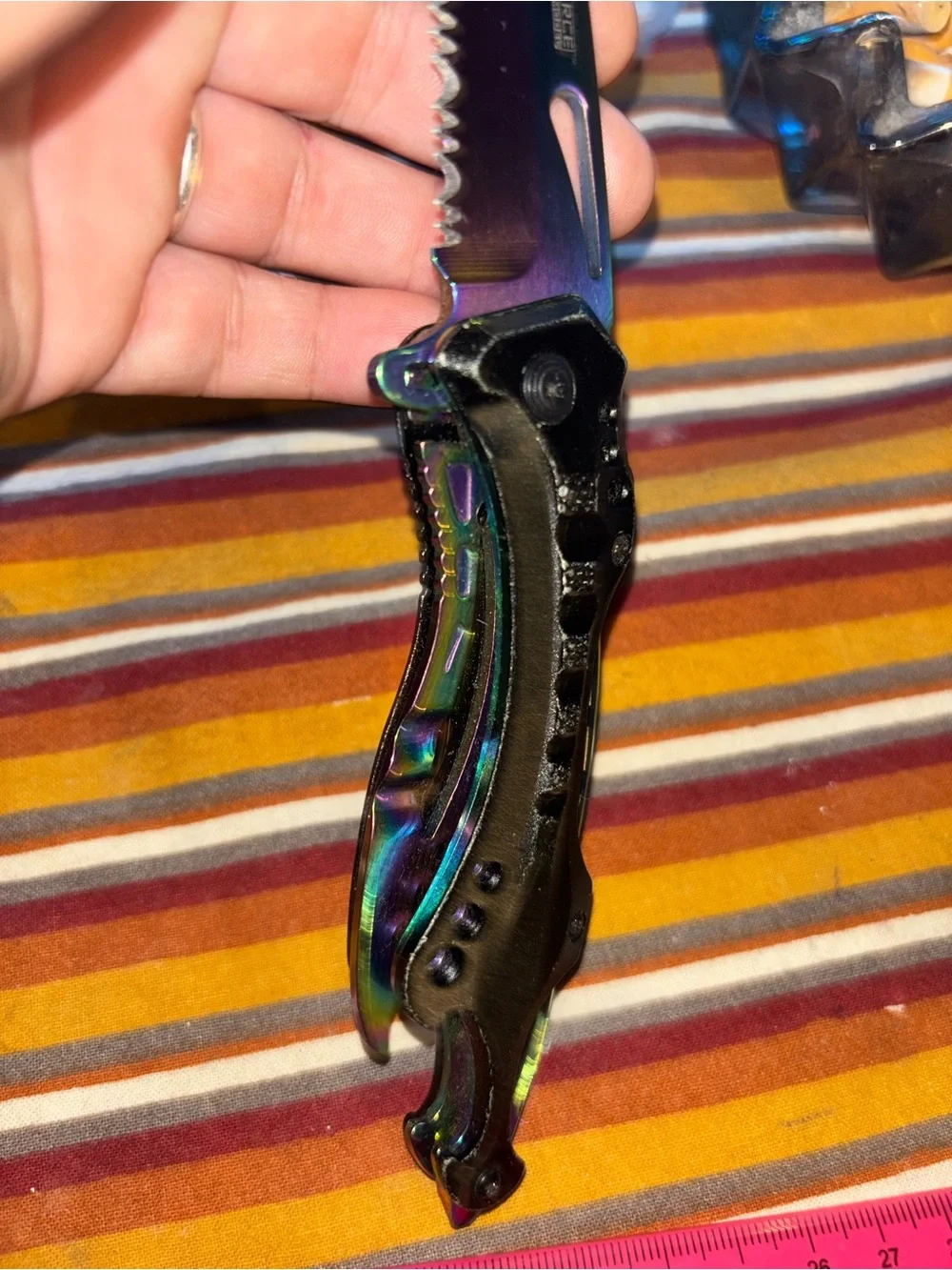 Multicolor Rainbow Folding Pocket Knifes for anything that needs cut.