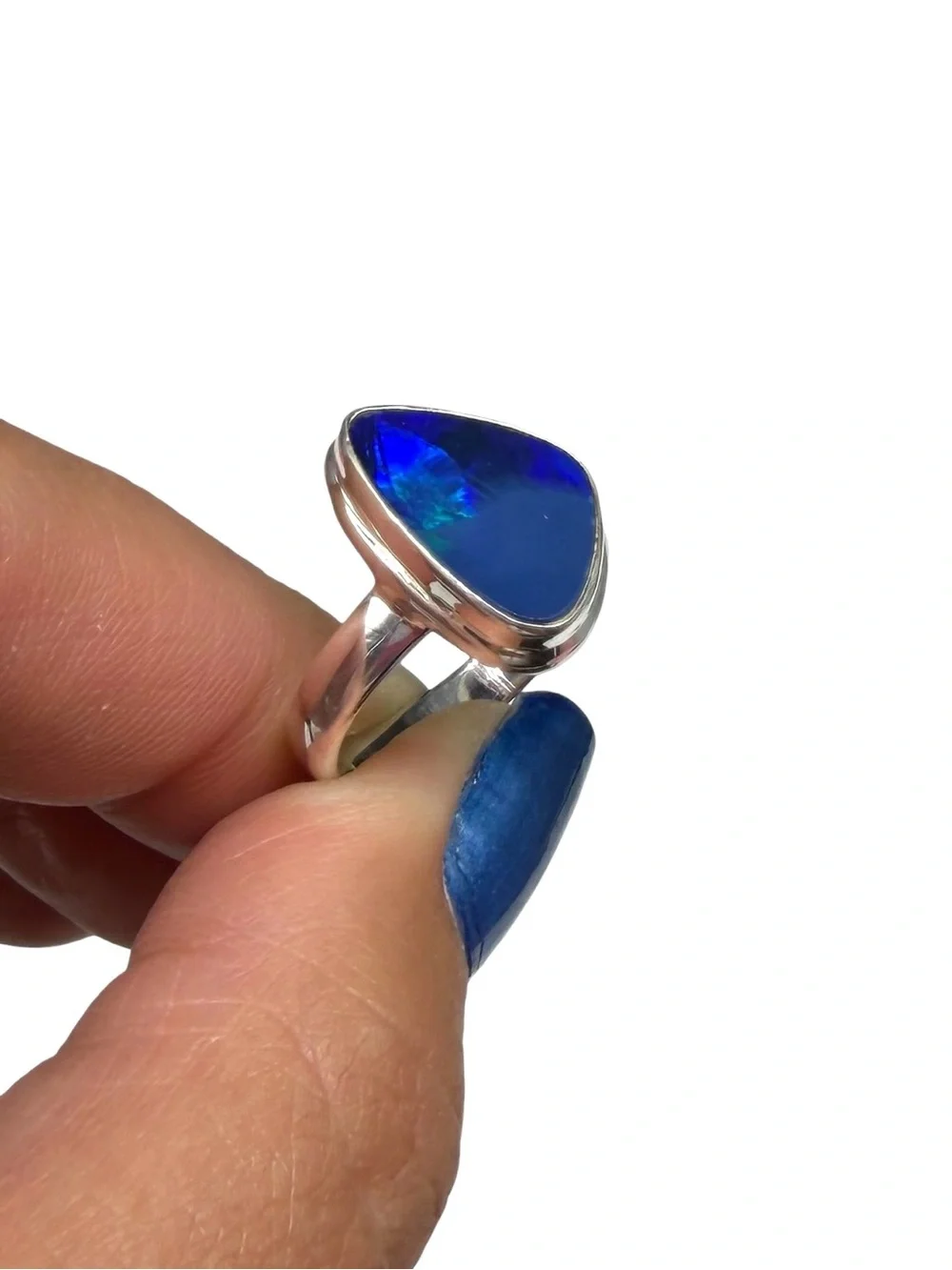 925 Sterling Silver genuine blue