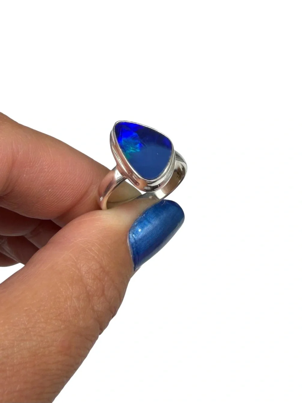 925 Sterling Silver genuine blue