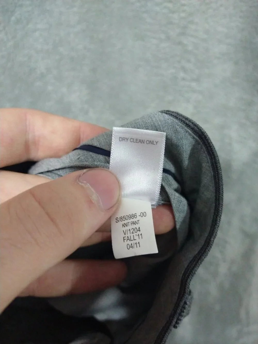 Banana Republic Dress Pants Mens 38x32 Gray Striped Wool Classic Fit Flat Front