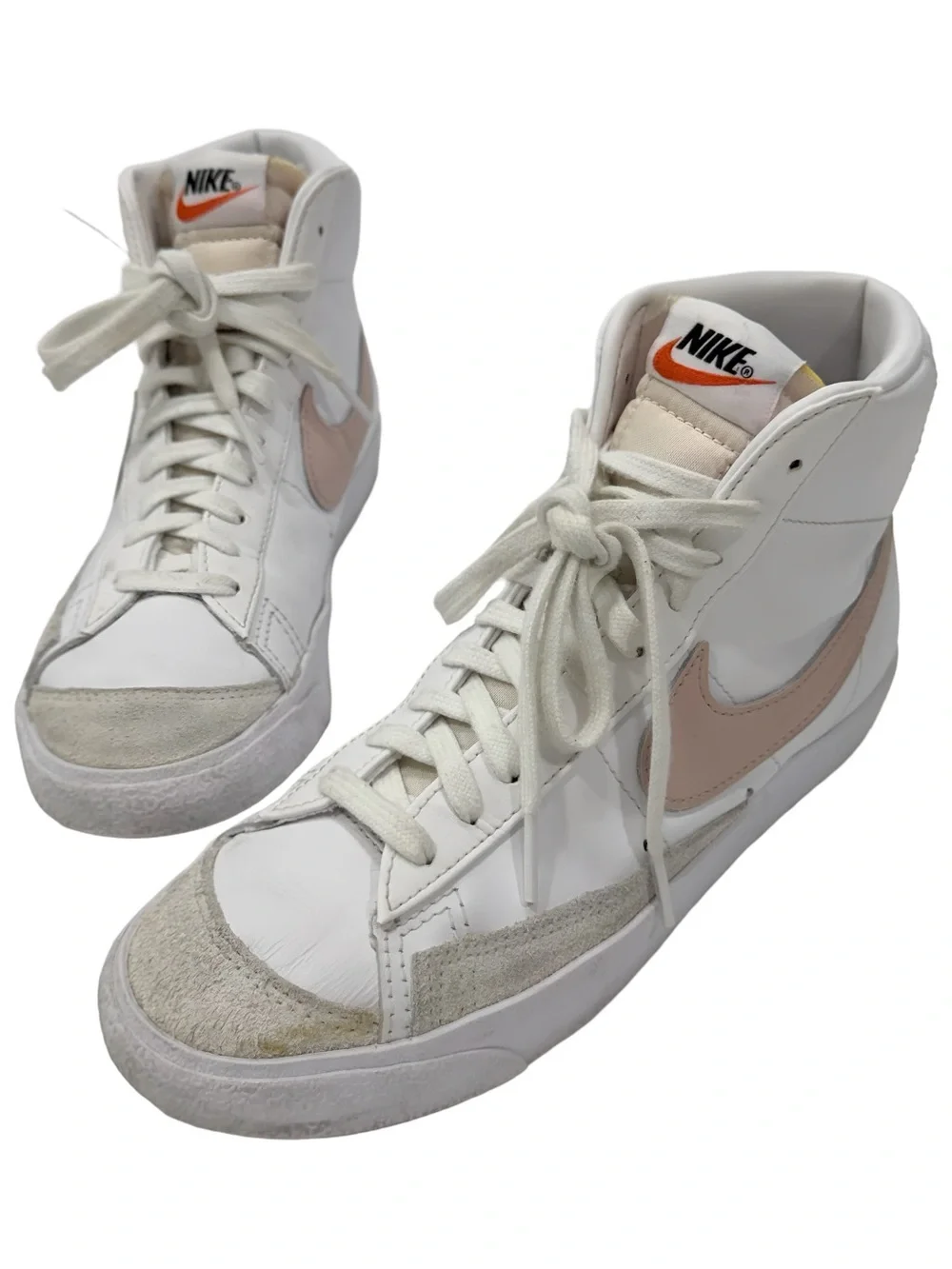 Nike Women’s Blazer Mid Sneaker - White with Blush Swoosh