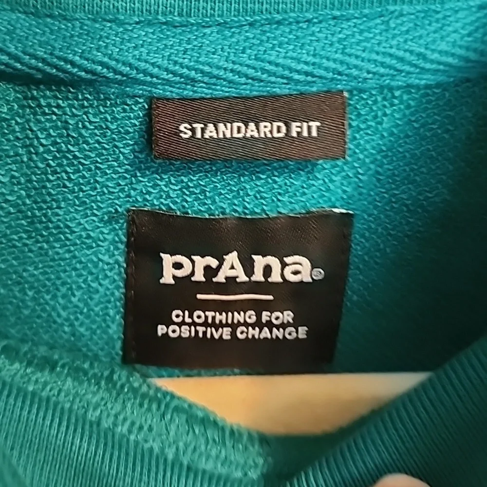 PrAna Mens CREWNECK SWEATSHIRT SIZE S ST, Teal NWT