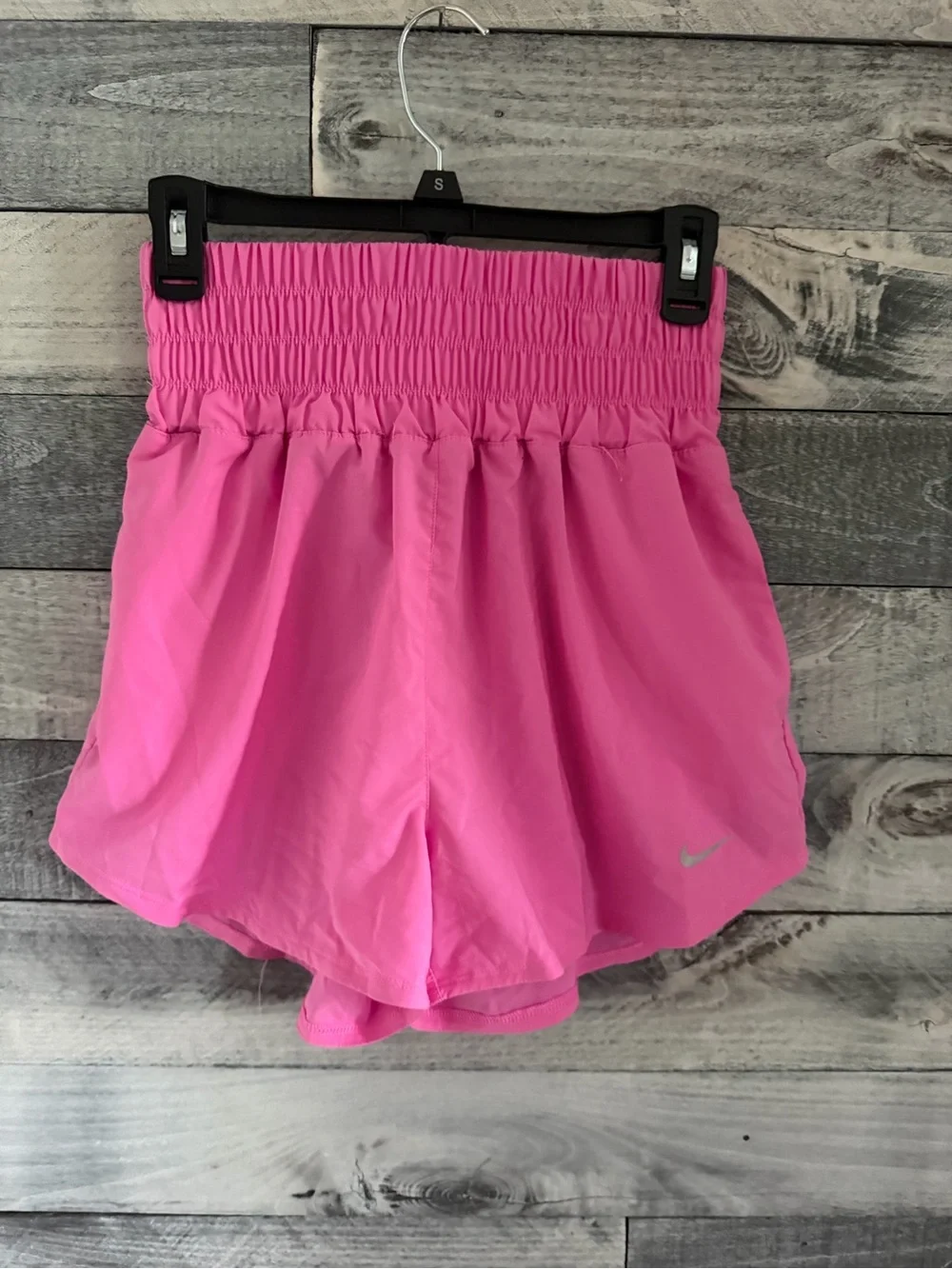 Nike Women's Hot Pink Smocked Waist Running Shorts