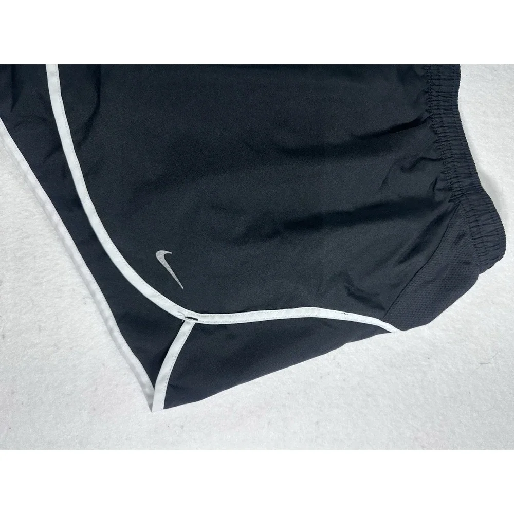 Nike Dri-FIT Women's Running Shorts Black White Athletic Gym Size X