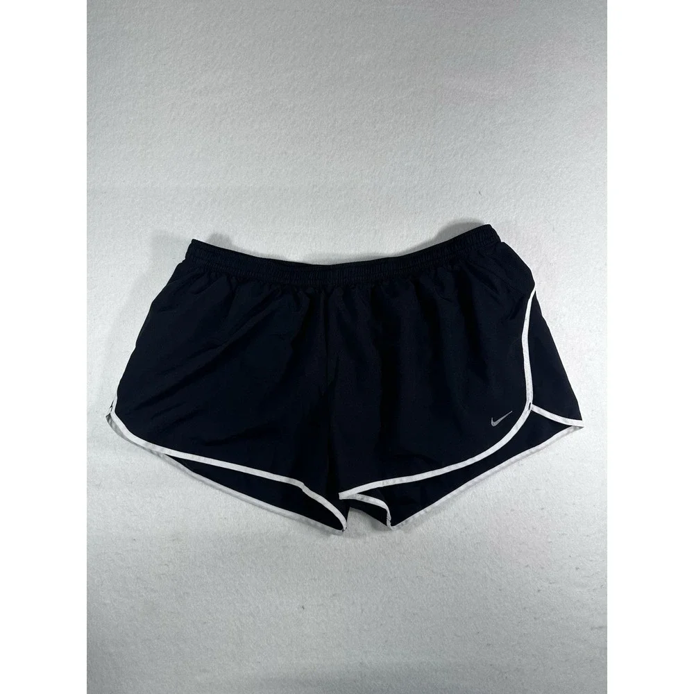 Nike Dri-FIT Women's Running Shorts Black White Athletic Gym Size X