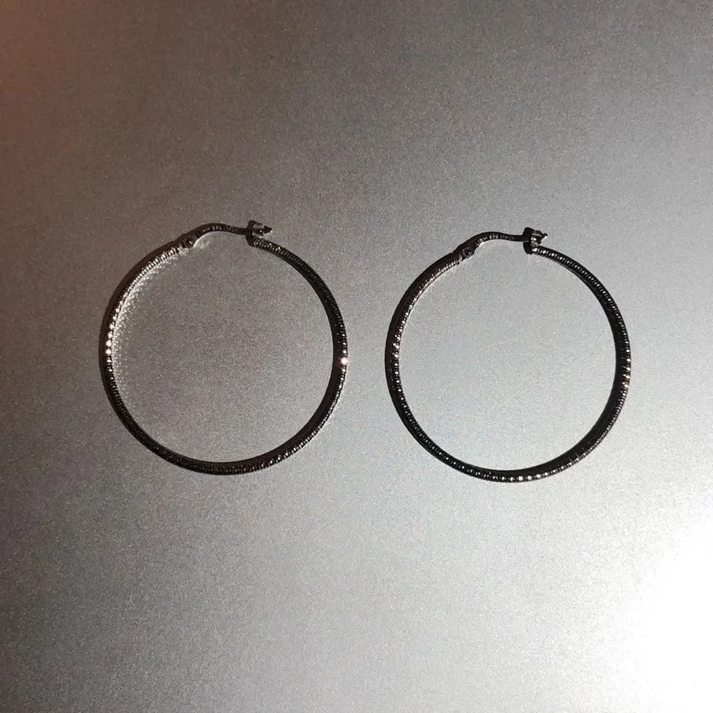 LIAM 925 ITALY STERLING SILVER HOOP EARRINGS