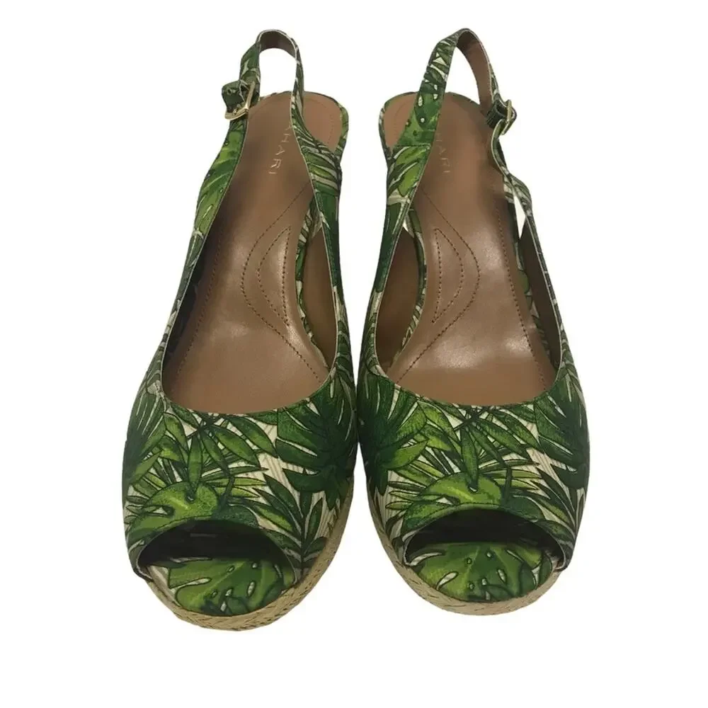 Tahari raffia wedge
