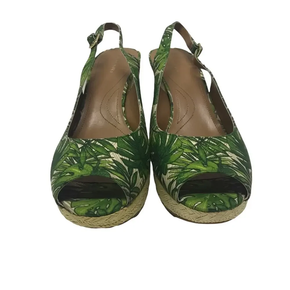 Tahari raffia wedge