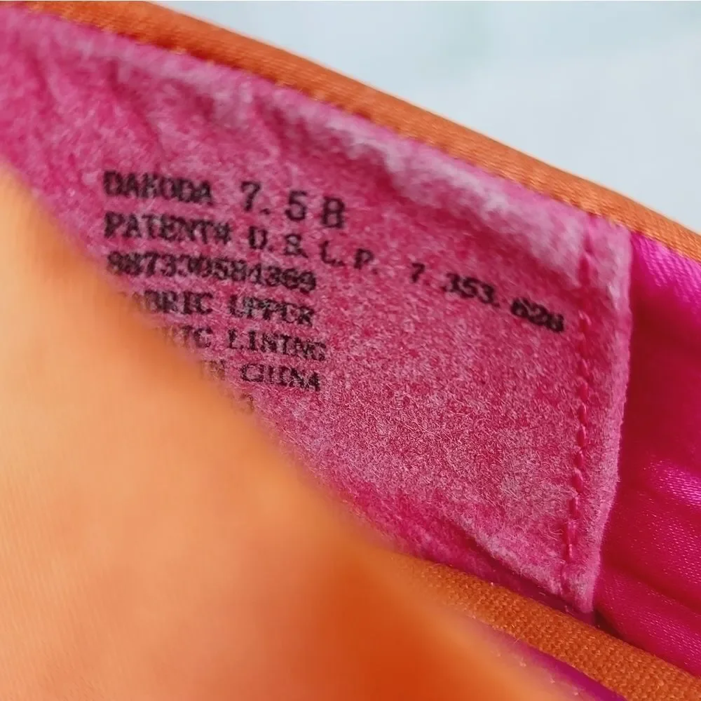 Chaps Wedge Heel Espadrille Orange 7.5