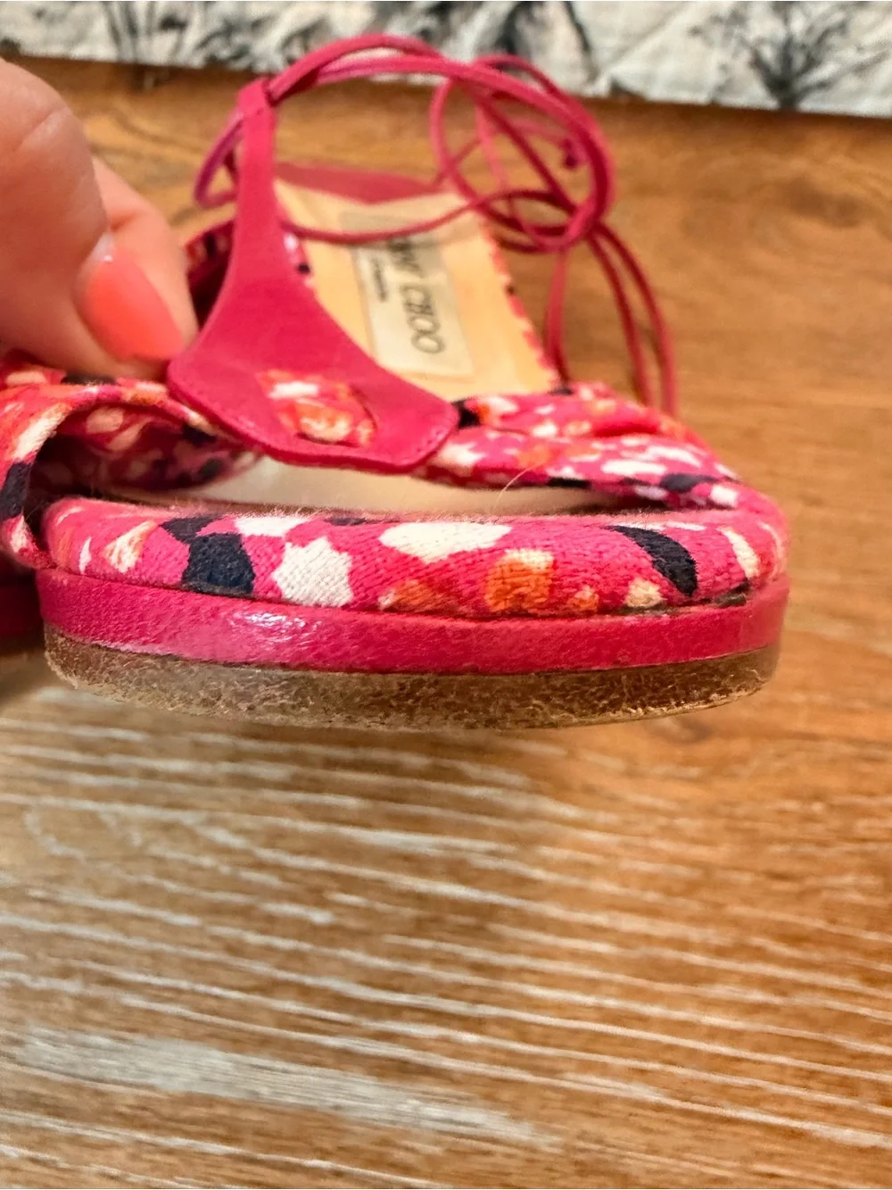 Jimmy Choo white patterned
