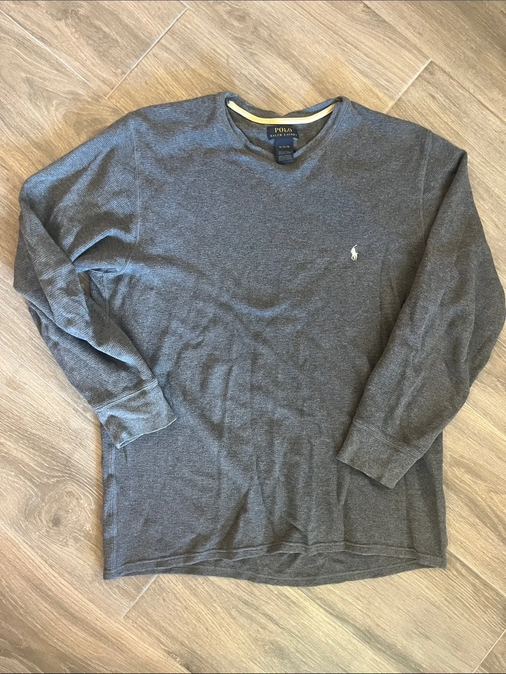 Polo by Ralph Lauren Men's Long Sleeve Crewneck Shirt - Charcoal