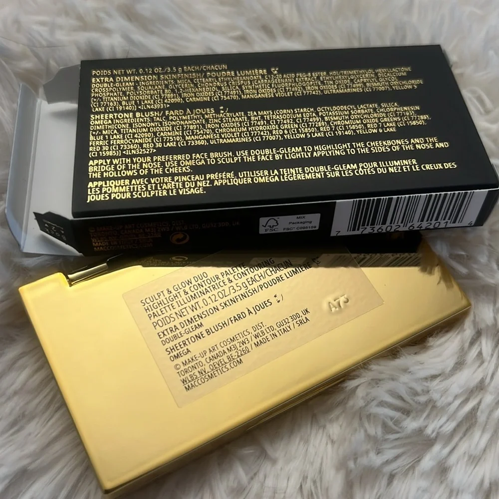 MAC Sculpt & Glow Duo Highlight & Contour Palette NIB