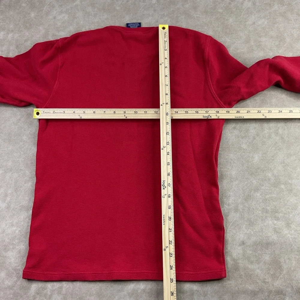 Polo Ralph Lauren Waffle Knit Shirt Men Sz M Thermal Sleepwear Long Sleeve Crew