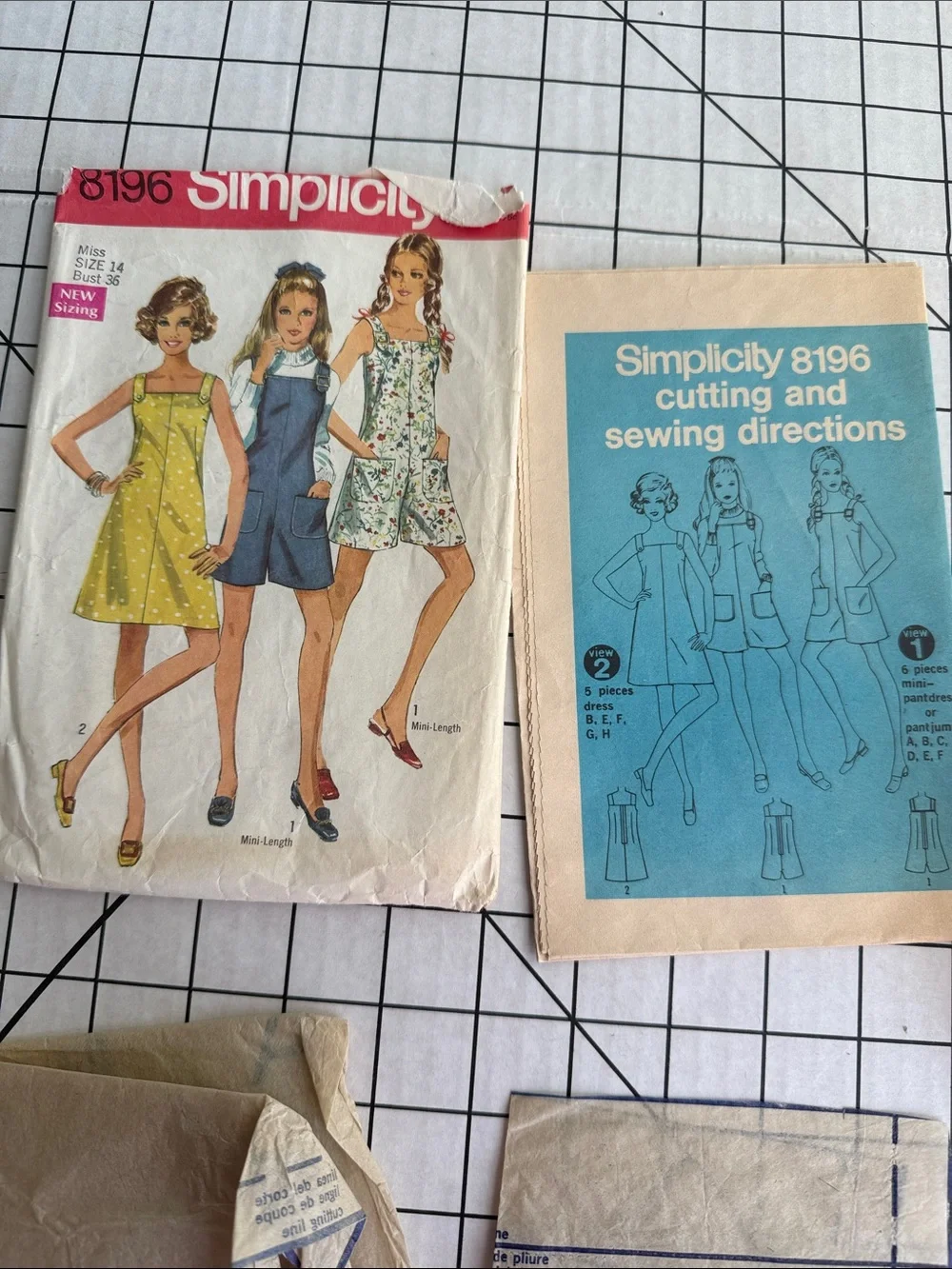 Lot of 3 Vintage Simplicity Sewing Patterns 8196 8694 8844 Complete Cut 1969-70