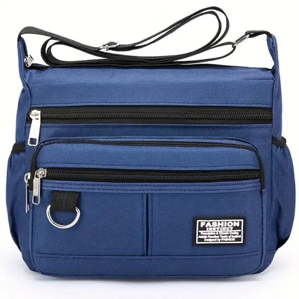 NWT Large Capacity Spacious Multi-Layer shoulder sling Nylon Bag with Zipper Bag