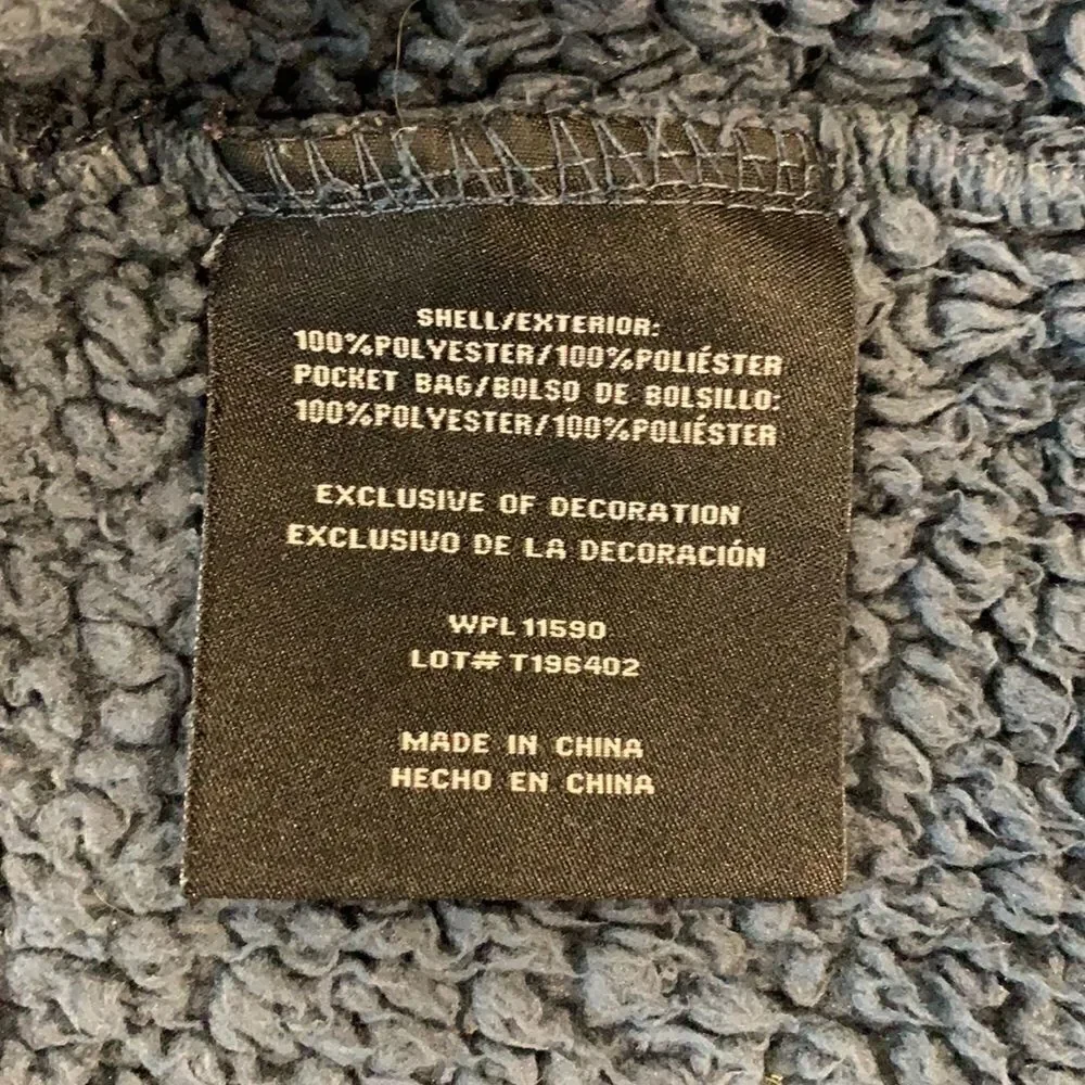 32 Degrees Sherpa Jacket Blue Zip L