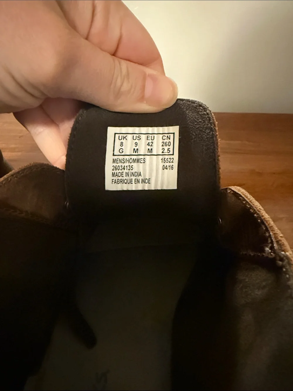 Men's Brown Leather Clarks Boots