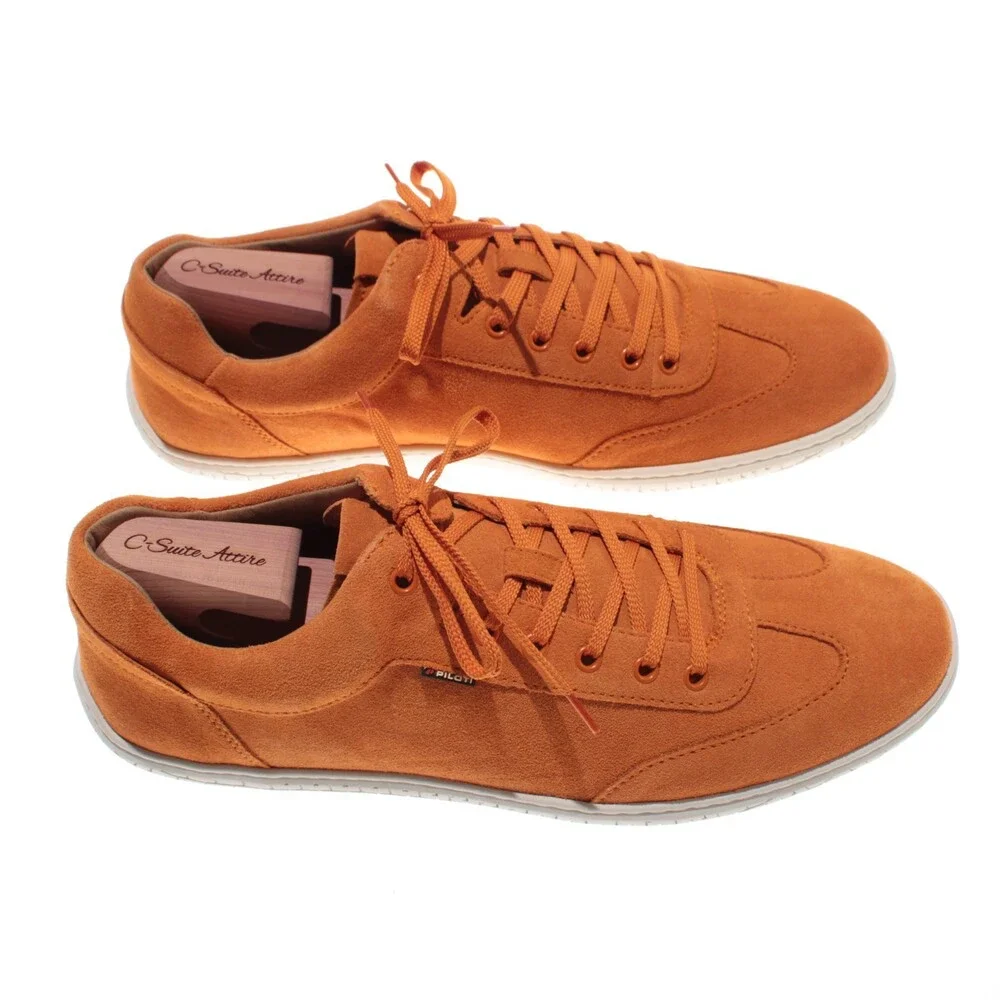 Piloti NWB Shift Lace Up Driving Sneakers Size 13 US in Orange Suede