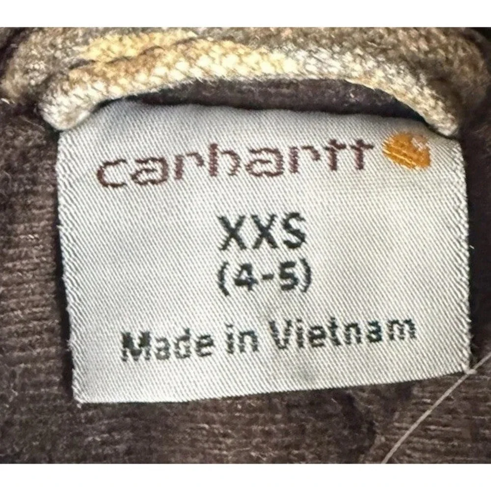 Carhartt Kids Jacket XXS 4-5 Realtree Camo Hooded Quilted Lined Hunting
