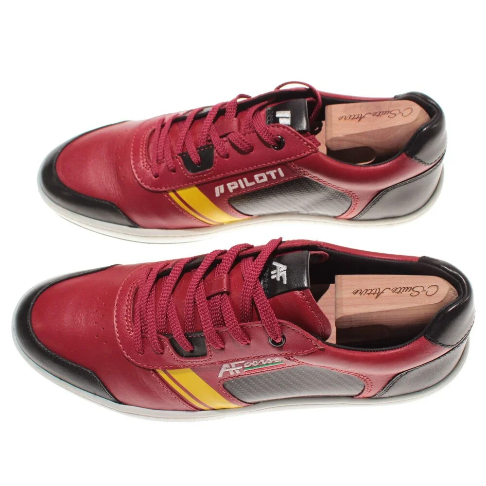 Piloti NWB Competizione AF Corse Driving Sneakers Size 9 US in Red Leather