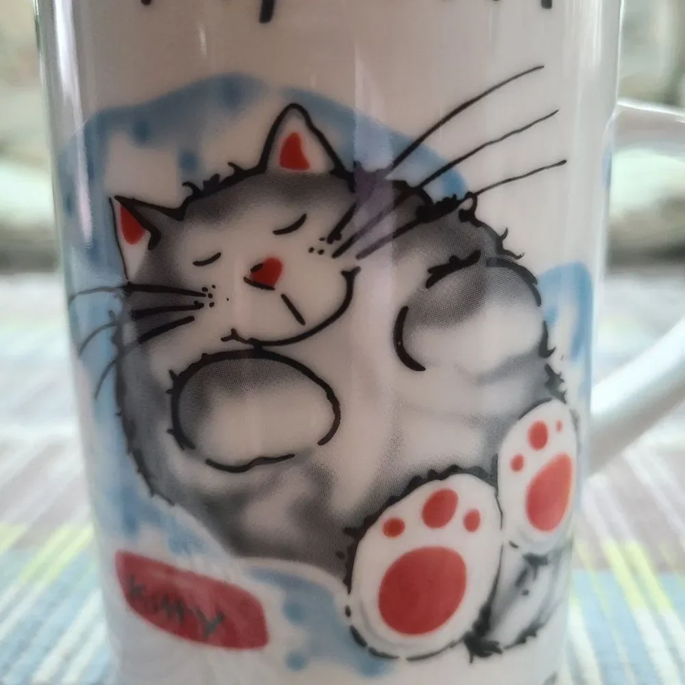 Contented Pets Cat Lover's Fine Porcelain Coffee Tea Cup Mug Rayware Vintage