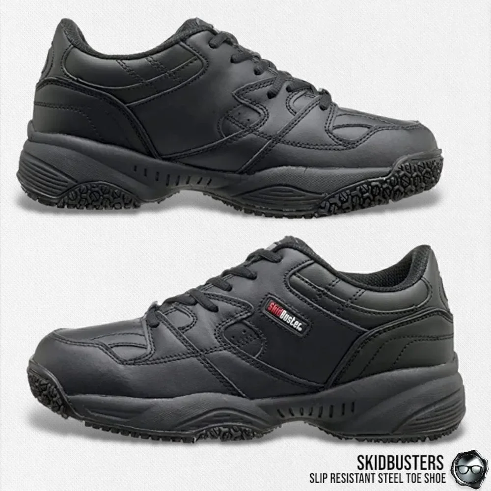 SKIDBUSTER WOMEN’S SLIP RESISTANT ATHLETIC WORK SHOES 5055 IN BLACK SIZE 5.5 NEW