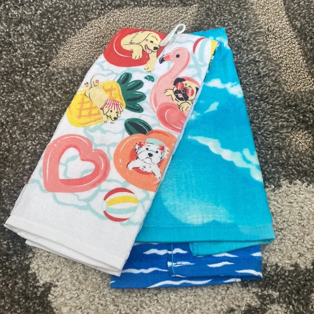 New Kohl's Celebrate Together Summer Dog Kitchen Towels 2-Pack