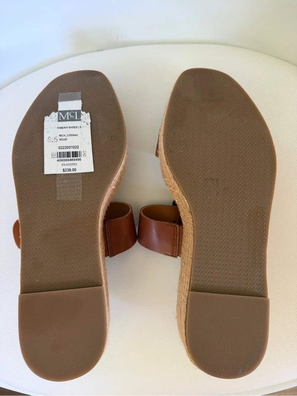 J.McLaughlin Fleur Wedges New NWOB Leather Tortoise Buckle Sandals 8.5