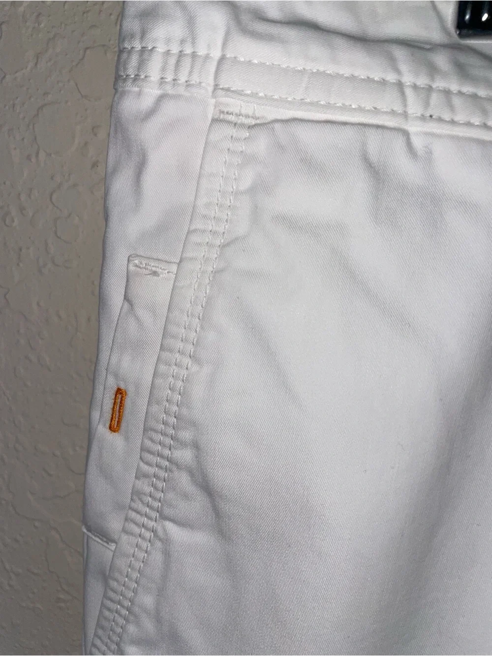 Hugo Boss Orange White Schino Chino Shorts Men’s Size 38 Cotton Twill