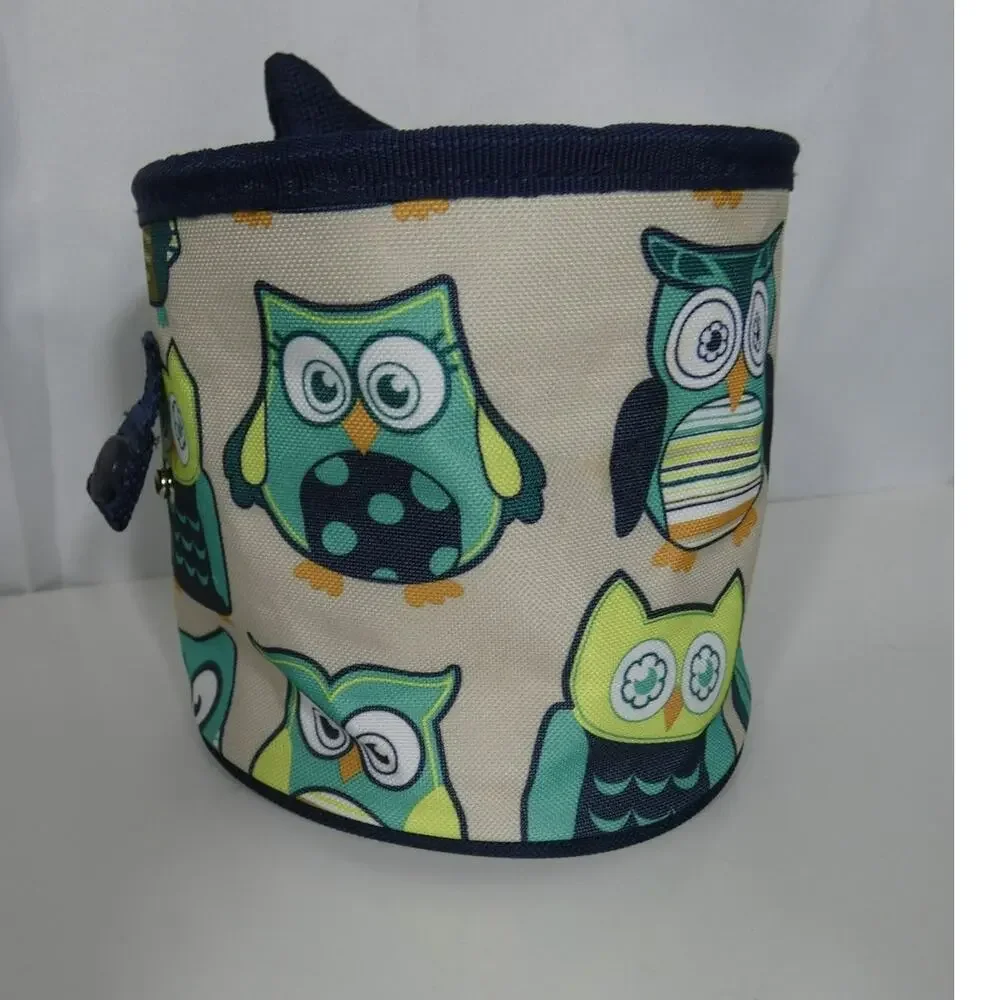 Thirty-One Gifts Oh Snap Bin Organizer Happy Owl Pattern Office Home