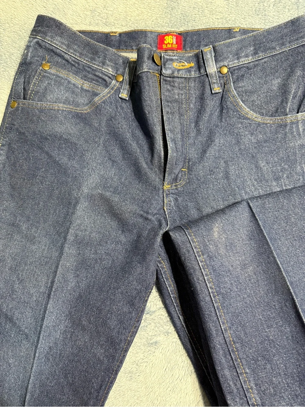 Wrangler Slim Fit Men's Deep Blue Denim Jeans
