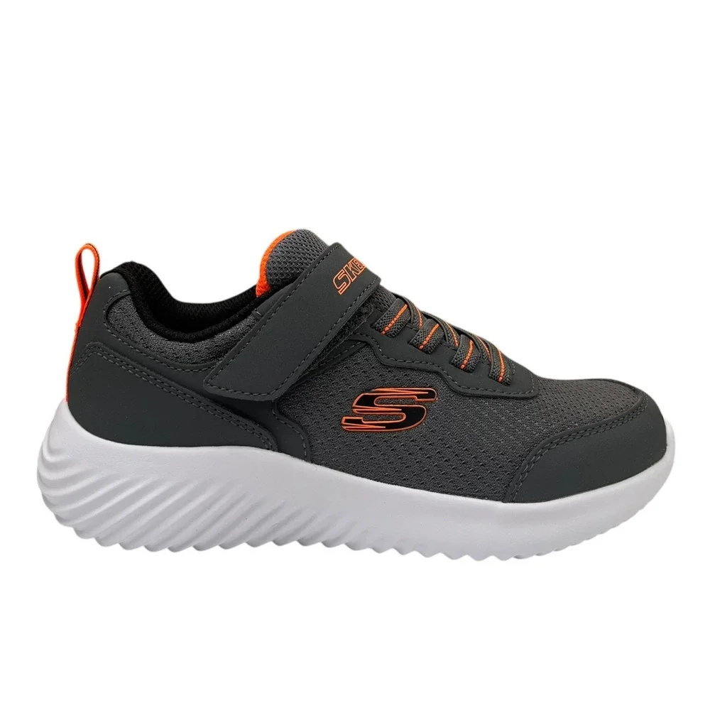 Skechers TechRox Youth Boys Slip on Athletic Sneakers Size 2 Gray Charcoal Shoes