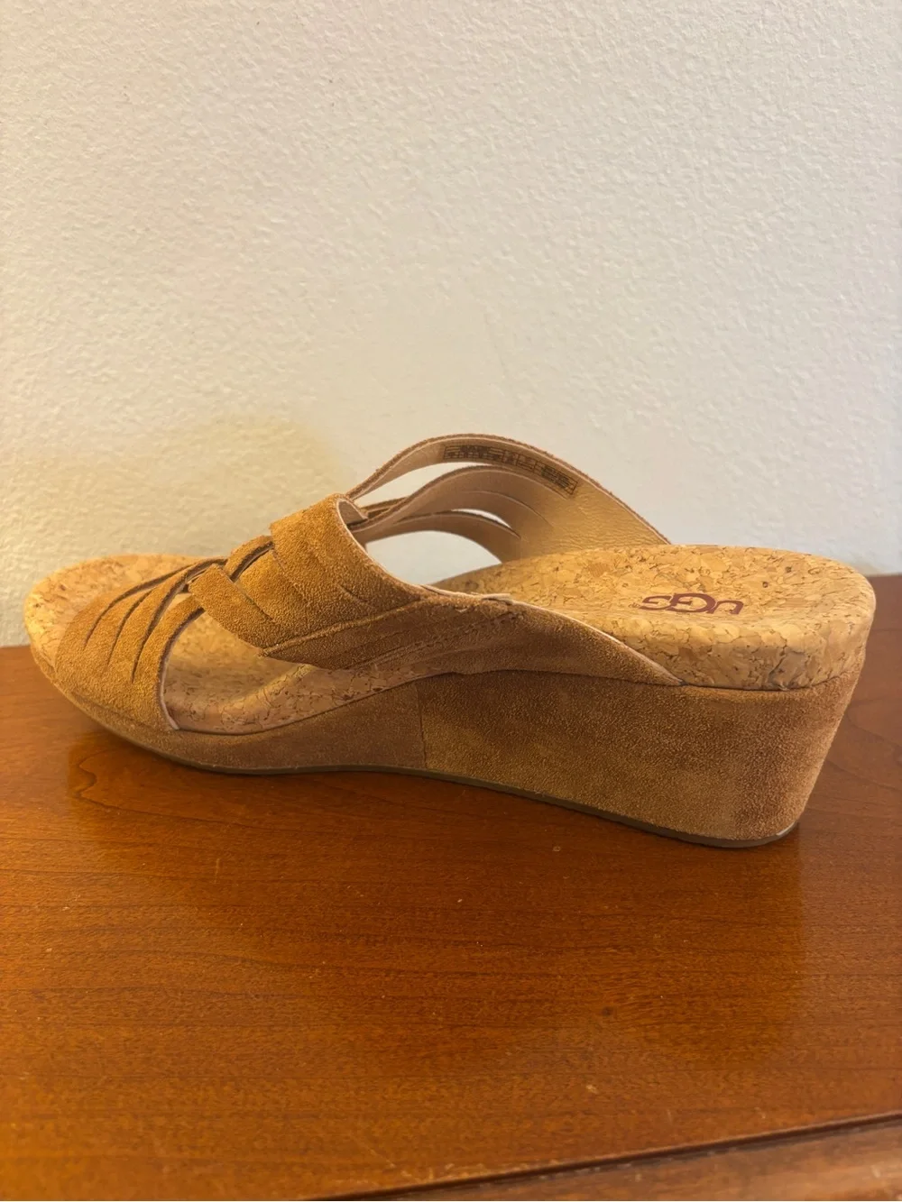 UGG Lilah Weave Strappy Wedge Slide Sandals