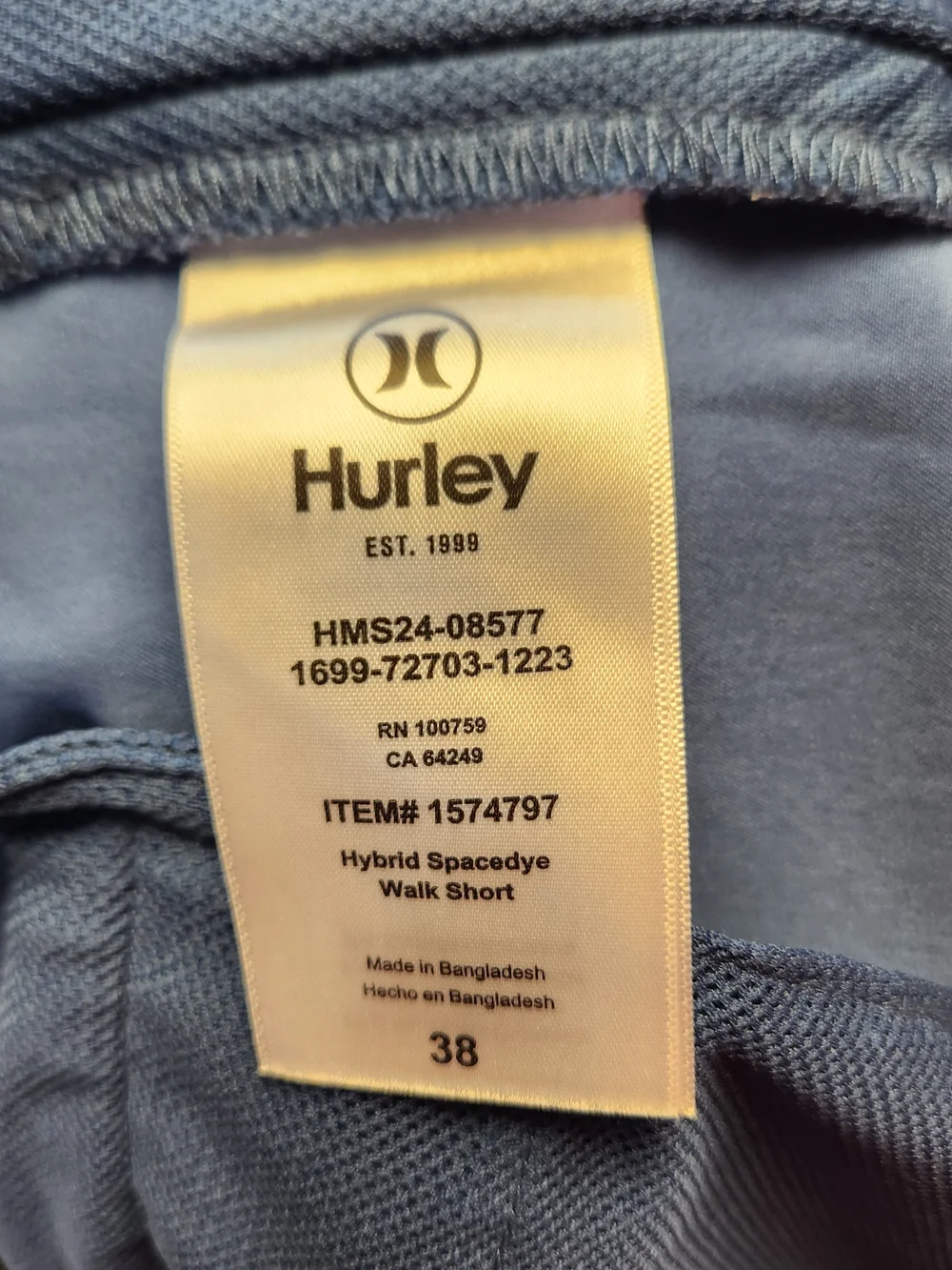 Hurley flat front