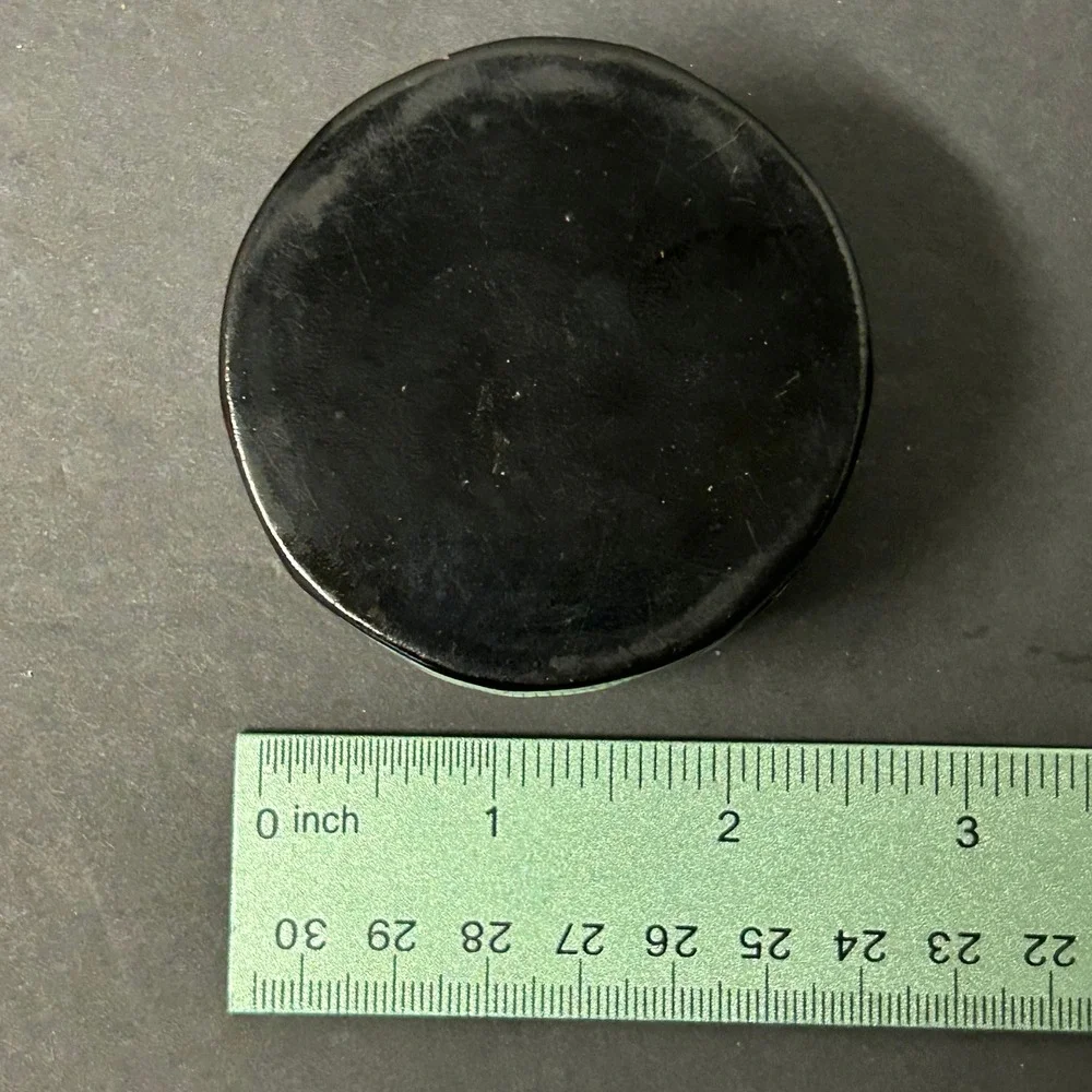 Unbranded Trinket Box Black Good Mother of Pearl Inlay Lacquer Round