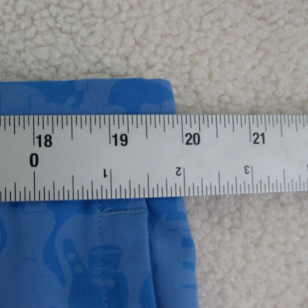 Peter Millar Guitar Print Performance Golf Shorts Mens 38 Blue Preppy Luxury‎