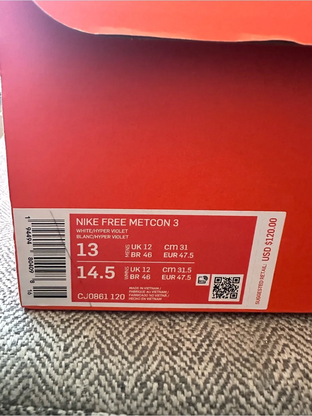 Nike Free Metcon 3 White/Hyper Violet