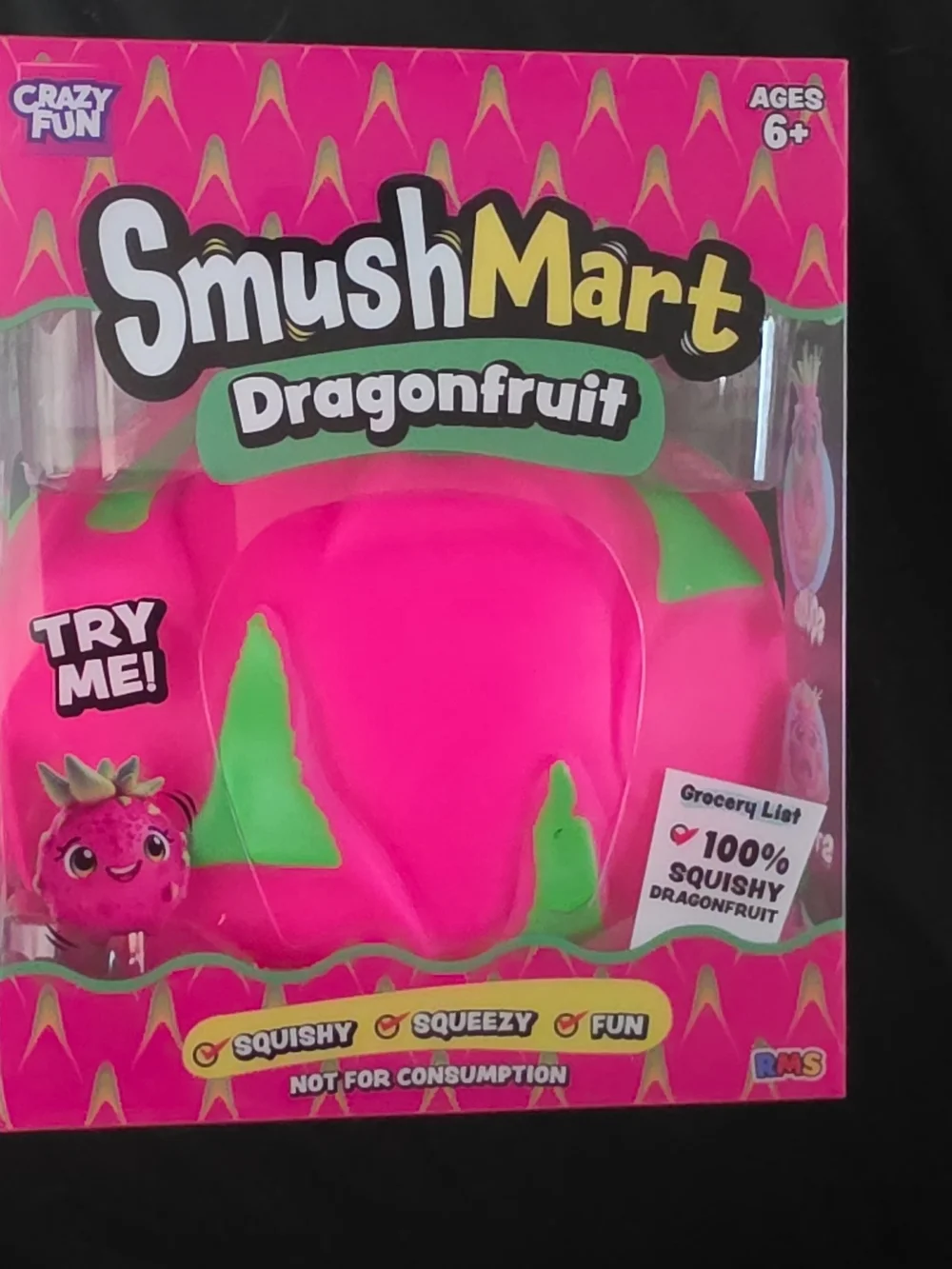 SmushMart Dragonfruit Squishy Toy - Pink/Green