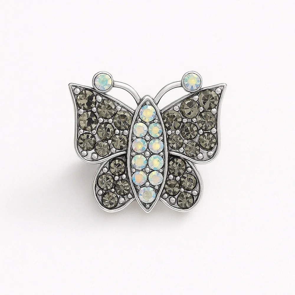 ⚜️💎 Elegant Silver Butterfly Brooch 🦋❤️‍🔥
