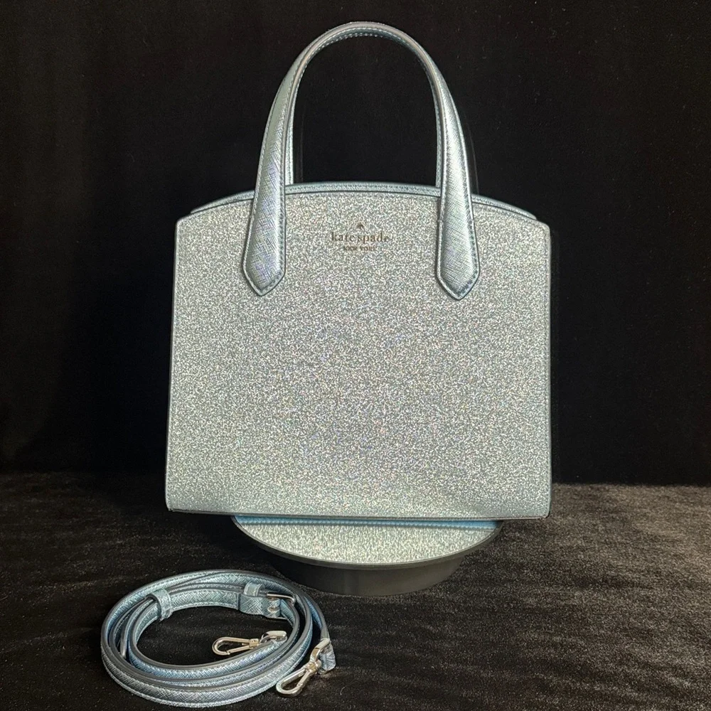 Kate Spade Glittering Light Blue Crossbody Bag